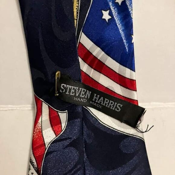 Steven Harris Patriotic American Tie with Eagle, Flag, & Capital Building - Picture 5 of 6